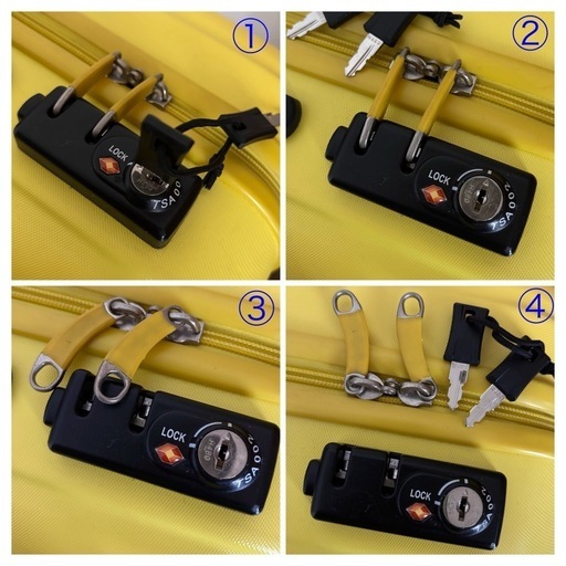 補足画像　②衣川産業  Michelin キャリーケース スーツケース イエロー 30L