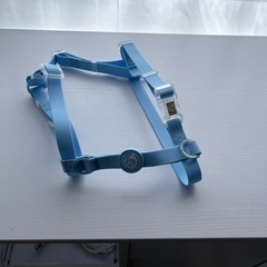 Maychanメイチャン 防水ハーネス 水 油や摩耗に強い 中型犬 首輪 リード 調節可能 軽量 防臭 (L, ライトブルー)の画像