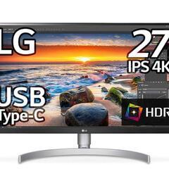 ジャンク品 LG モニター ディスプレイ 27UK850-W 27インチ/4K/HDR対応/IPS非光沢/DisplayPort/スピーカー搭載の画像