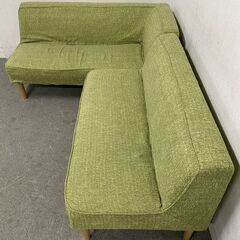 リラックスフォーム リビングダイニングソファ コーナーセット ハーブ L字 変えカバー付属 関家具 カフェ風 中古家具 店頭引取歓迎 R9907の画像