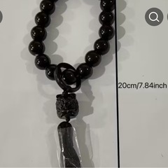 ★新品　送料無料★黒数珠20cmの画像