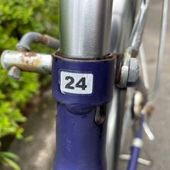 自転車　No.382　ブルー　24インチ　6段切替　LEDライト　【リサイクルショップどりーむ天保山】の画像