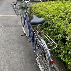 自転車　No.382　ブルー　24インチ　6段切替　LEDライト　【リサイクルショップどりーむ天保山】の画像