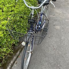 自転車　No.382　ブルー　24インチ　6段切替　LEDライト　【リサイクルショップどりーむ天保山】の画像