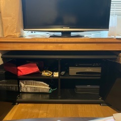 テレビ台　黒　扉付きの画像