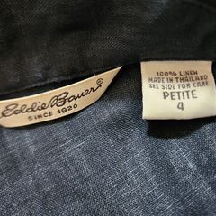 ！Eddie Bauer(エディーバウアー) リネン100％ ゆるり大きなサイズ感。クラシカル、そしてシックな上質ロングワンピース。いかがでしょうか？の画像