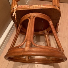 籐の椅子の画像