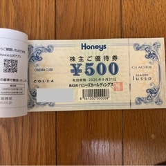 ハニーズ　株主優待　７０００円分（500円券×１４枚）②の画像