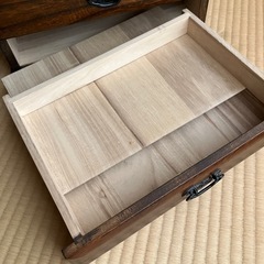 【お取引中】小物入れ　レトロ　木製の画像