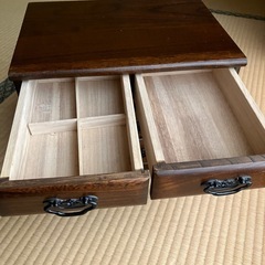 【お取引中】小物入れ　レトロ　木製の画像