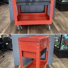 【引き取り限定】【中古】道具箱 工具箱 Mechanic Cart ツールワゴン ※サイズ(ハンドル部除く):H84cm×W70cm×D36.5cm 【久留米上津BP店】の画像