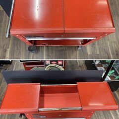 【引き取り限定】【中古】道具箱 工具箱 Mechanic Cart ツールワゴン ※サイズ(ハンドル部除く):H84cm×W70cm×D36.5cm 【久留米上津BP店】の画像