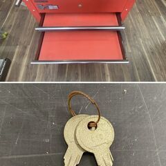 【引き取り限定】【中古】道具箱 工具箱 Mechanic Cart ツールワゴン ※サイズ(ハンドル部除く):H84cm×W70cm×D36.5cm 【久留米上津BP店】の画像