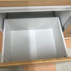 【ｼﾞｬﾝｸﾞﾙｼﾞｬﾝｸﾞﾙ金沢店】  食器棚 木目調/ﾎﾜｲﾄ W100×D47×H180 クリーニング済み												の画像