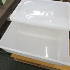 3段プラチェスト キャスター付き 幅53cm ホワイト チェスト タンス 衣類収納 衣装ケース 札幌 北20条店の画像