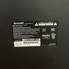 海外製40インチTV SHARP AQUOSの画像