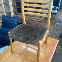 【リサイクルショップどりーむ鹿大前店】　No.2490 テーブルセット イス1脚セット 折りたたみ ダイニング 木製の画像