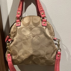 ※お取引中※【お盆限定出品】コーチ COACH シグネチャー 2WAYバッグ ショッキングピンクの画像
