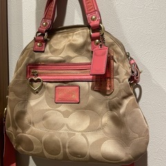 ※お取引中※【お盆限定出品】コーチ COACH シグネチャー 2WAYバッグ ショッキングピンクの画像