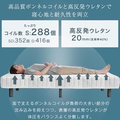 脚付きマットレスの画像