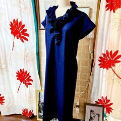 NARACAMICIE(ナラカミーチェ)  揺らめく襟元が華やかなワンピース、いかがでしょうか？の画像