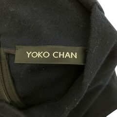186000 YOKOCHAN ヨーコチャン ワンピース 38 ネイビー フレンチスリーブ ひざ丈 ウール [241211HM240184]の画像