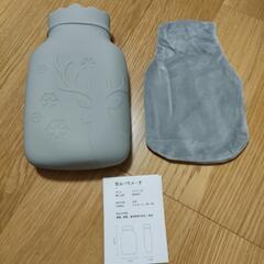 シリコン 湯たんぽ ニットカバー グレー 保冷両用 1100ml 鹿の画像