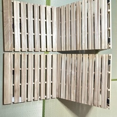 【美品】三つ折りすのこマット　セミダブルの画像