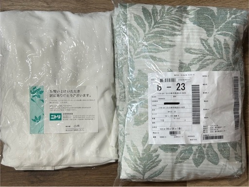 美品】ニトリ オーダーメイドカーテン レースカーテン 126×104 セット