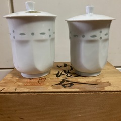 雅幸作　有田焼　夫婦お湯呑みセット　未使用品の画像