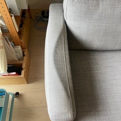 【8月23日引き取り限定】IKEAのグレー色ソファ ⚪︎無料⚪︎の画像