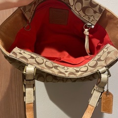 【お盆限定出品】COACH コーチ トートバッグ シグネチャー スエードの画像