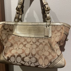 【お盆限定出品】COACH コーチ トートバッグ シグネチャー スエードの画像