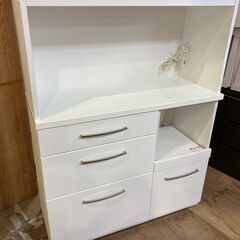 【愛品館 市原店】ニトリ｜コパン100KB｜スライド扉キッチンボードの画像