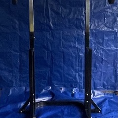 バーベル約160cm  約17kg プロスクワット台　セット　雨の日でもお家でTVや動画見ながらスクワット　脂肪燃焼　ダイエット　筋トレ　リハビリ等　　の画像