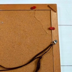 白い額縁 横44×縦41 ガラス面 38×35 背面にひびありますが 使用には問題ありません。の画像