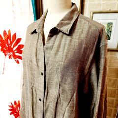 UNITED ARROWS(ユナイテッドアローズ) リネンたっぷり。涼やかな着心地とラフな雰囲気が素晴らしいシャツワンピース、いかがでしょうか？の画像