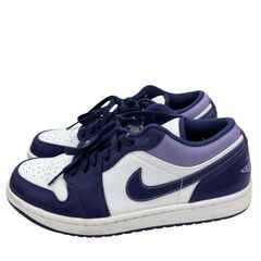 186000 現状品 NIKE ナイキ  AIR JORDAN 1 LOW SkyJ Purple 553558-515  25.5 パープル×ホワイト メンズ [250419HM060213]の画像