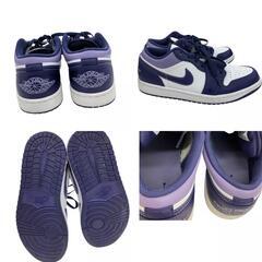 186000 現状品 NIKE ナイキ  AIR JORDAN 1 LOW SkyJ Purple 553558-515  25.5 パープル×ホワイト メンズ [250419HM060213]の画像