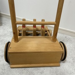 カタカタ　手押し車　木製　アヒルの画像