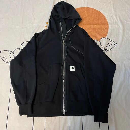sacai Carhartt ジップパーカー ブラック サイズ3