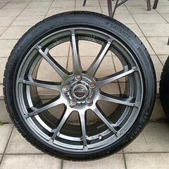2022年製  225/40R18スタッドレスタイヤ＆アルミホイール4本セットの画像