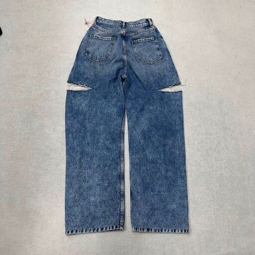 【Maison Margiela】大人気！ハイウエスト ダメージジーンズ MM6 Maison Margiela ダメージ ジーンズ | ブルー | FARFETCH JP