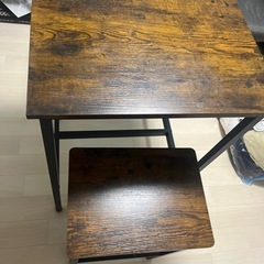 カウンターテーブル　セット　椅子付きの画像