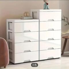 収納キャビネット6段　プラスチック　キャスター付き　新品未使用　収納棚　の画像