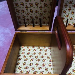 木製の裁縫箱の画像