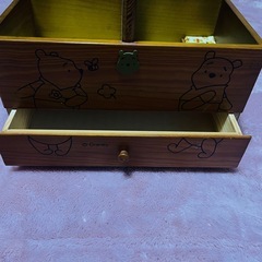 木製の裁縫箱の画像
