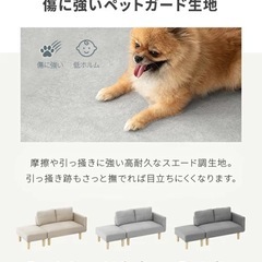 8月末まで【3人掛け】オットマン付きソファの画像