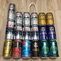 ⭐️アサヒ スーパードライ 350ml×6缶＋500ml×2缶＋サントリー ザ・プレミアム・モルツ 350ml×3缶+プレミアム YEBISU 350ml×7缶＝合計18缶⭐️の画像