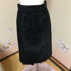 豚革　スカート　L  黒の画像